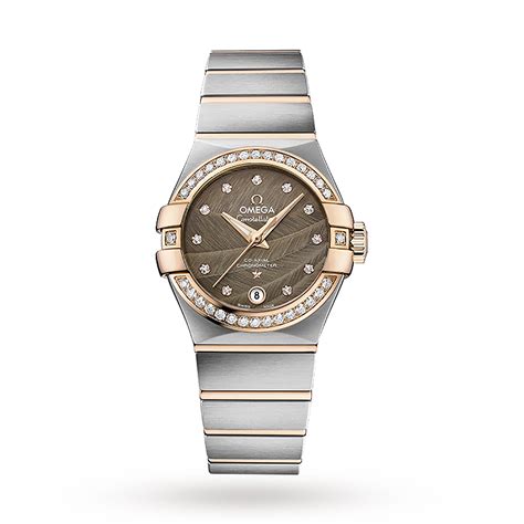 omega constellation ladies 27mm coaxial bicolour automatic watch|Omega Constellation diamond watch.